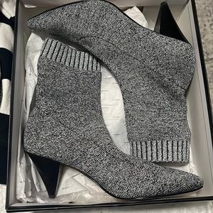 Dolce Vita metallic sock booties size 7 tao silver knit